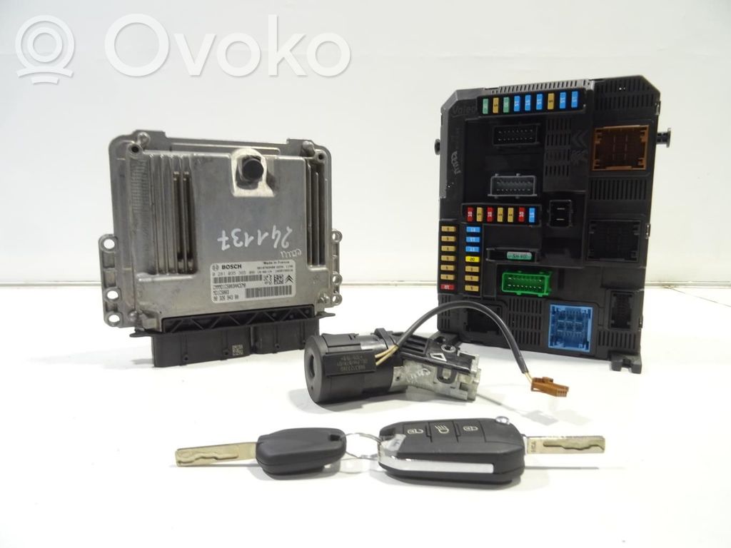 Peugeot 208 I Engine ECU kit and lock set 