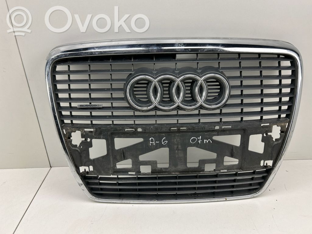 Audi A6 S6 C6 4F Maskownica / Grill / Atrapa górna chłodnicy 