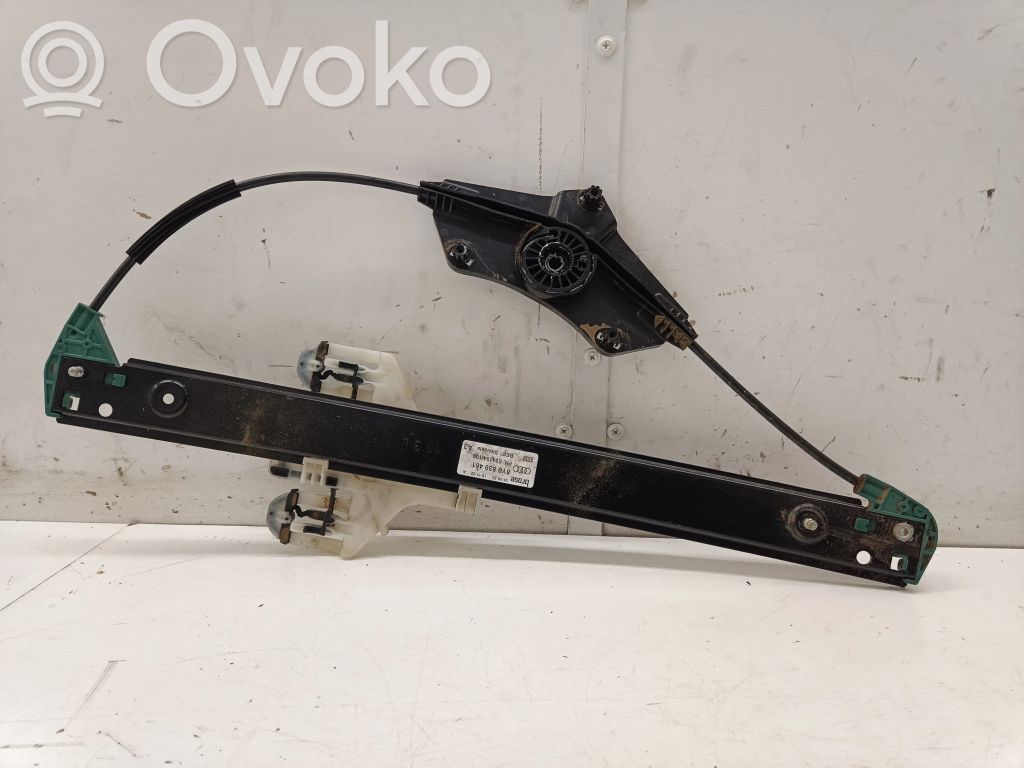 Mechanizm podnoszenia szyby tylnej bez silnika   8Y0839461