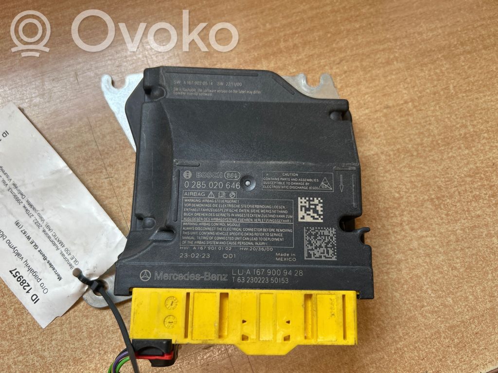 Sterownik / Moduł Airbag   A1679009428