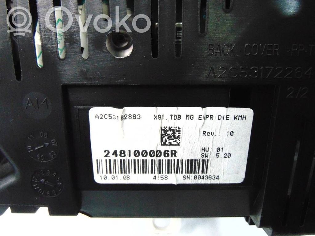 Renault Laguna III Speedometer (instrument cluster) 