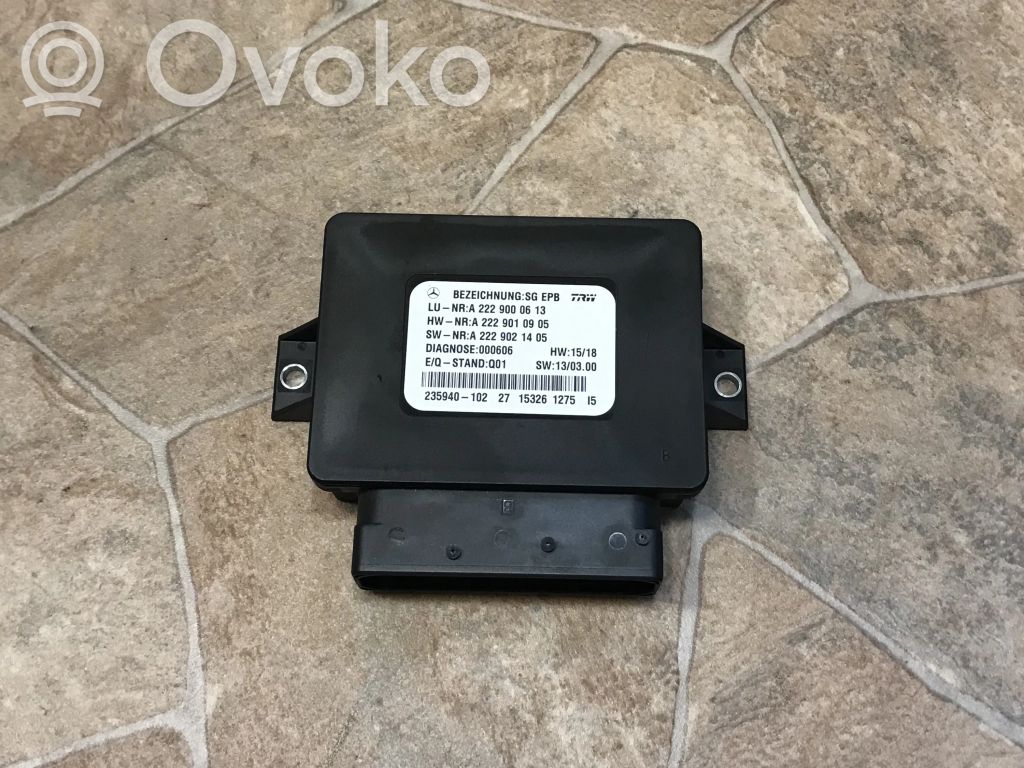 Mercedes-Benz S C217 Unité de contrôle, module EMF frein arrière 