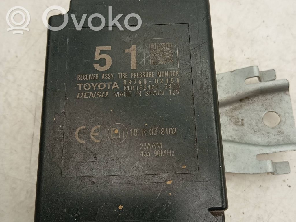 Toyota Auris E180 Tire pressure control unit 