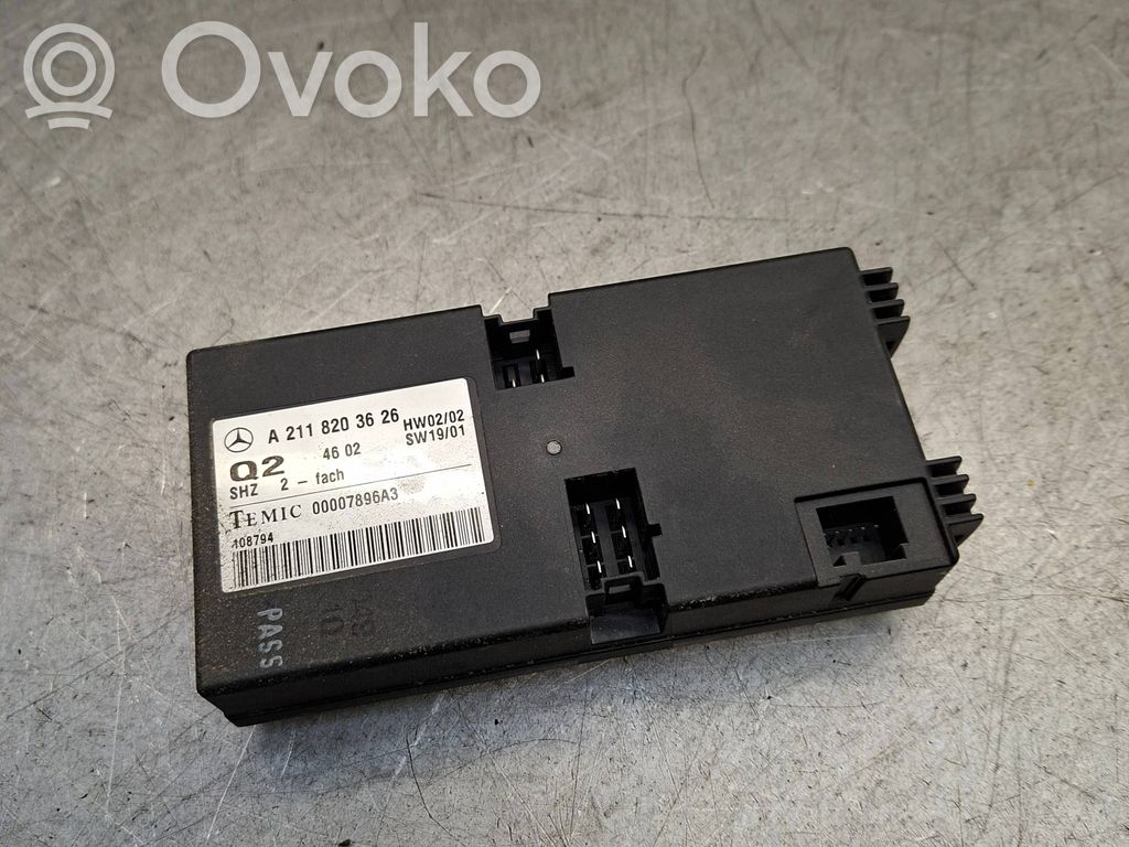 Module de commande de siège   A2118203626,00007896A3
