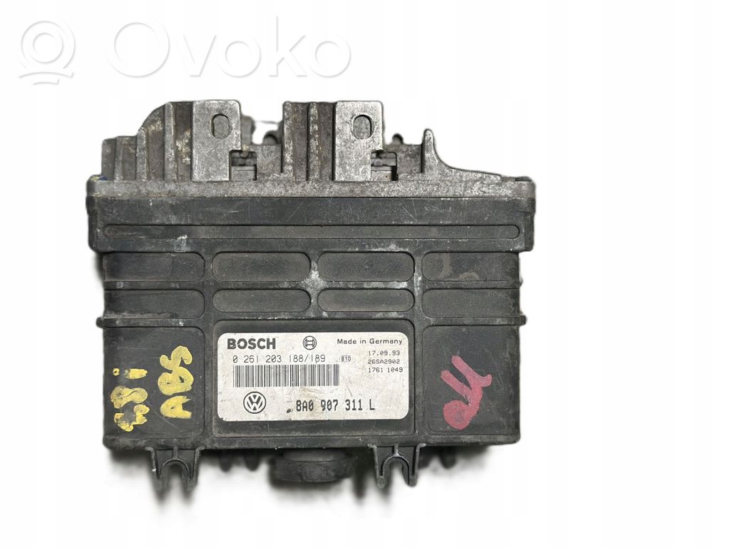 Sterownik / Moduł ECU   8A0907311L,0261203188,0261203189,1997R,77AFB8CD9685,E0D99CA4
