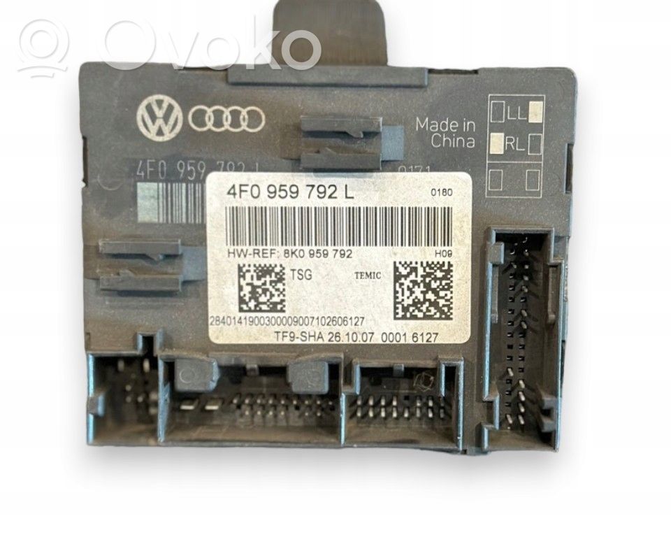 Audi A5 Sportback 8TA Unidad de control/módulo de la puerta 
