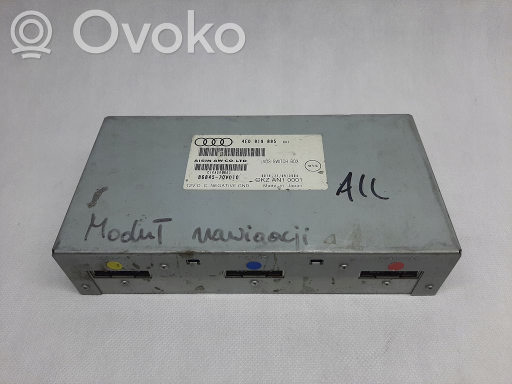 Audi A8 S8 D3 4E GPS navigation control unit/module 