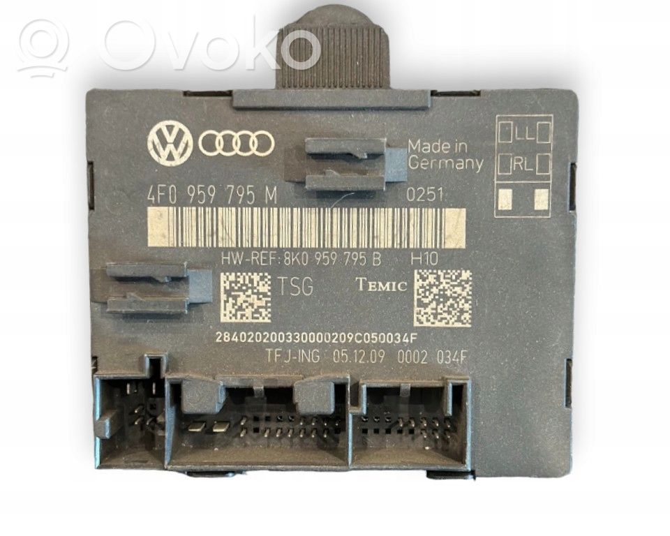 Unité de commande module de porte   8K0959795B,4F0959795M,C66D5F0B,F2A0E98F8811