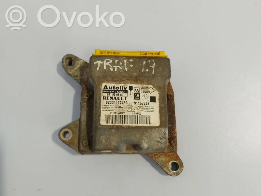 Airbag control unit/module   8200112746A,91167362,601959800