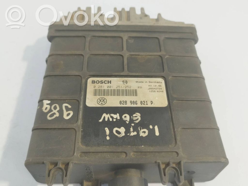 Engine control unit/module   028906021P,0281001251,031096