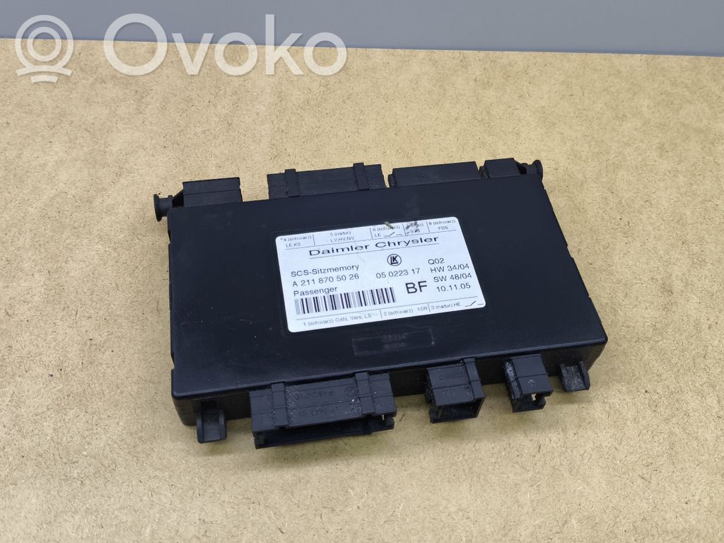 Mercedes-Benz R W251 Module de commande de siège 