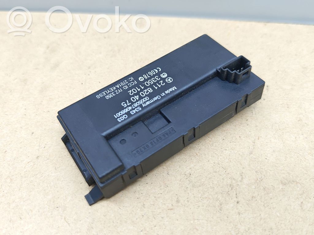 Mercedes-Benz CLS C219 Keyless (KESSY) go control unit/module 