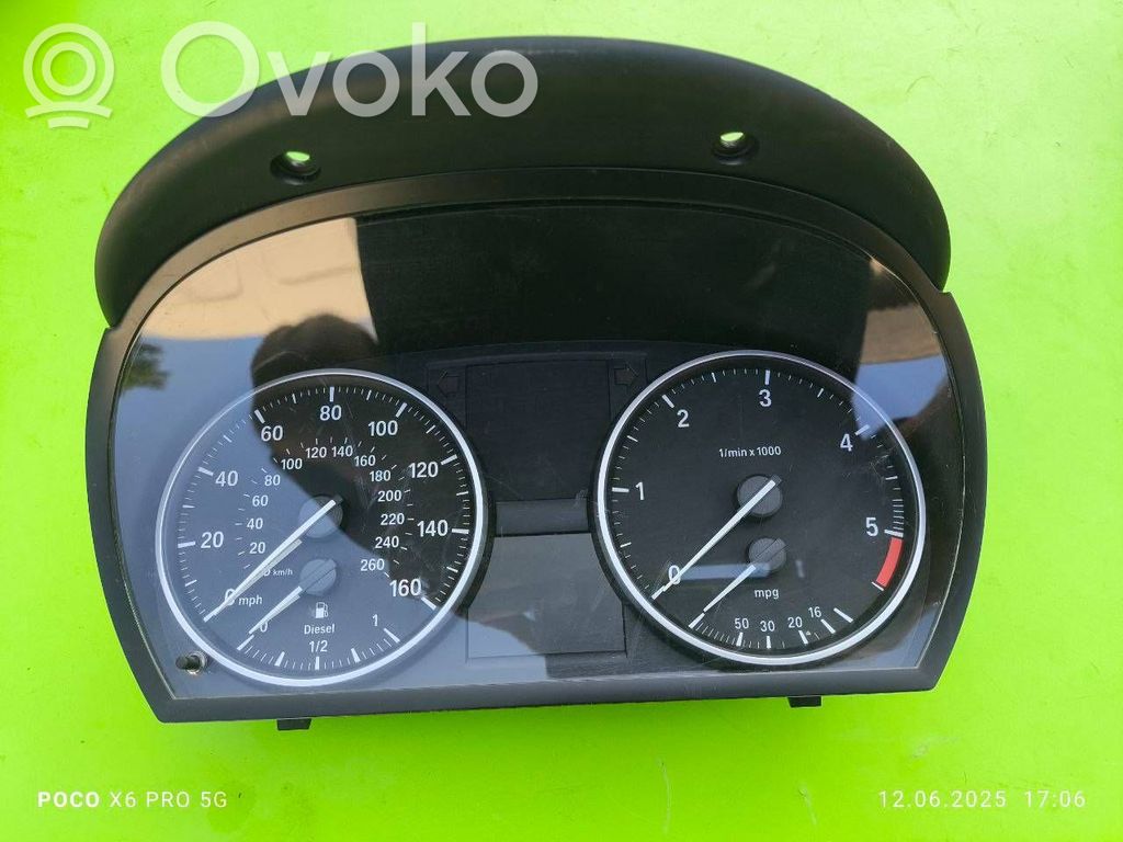 BMW 3 E90 E91 Spidometrs (instrumentu panelī) 