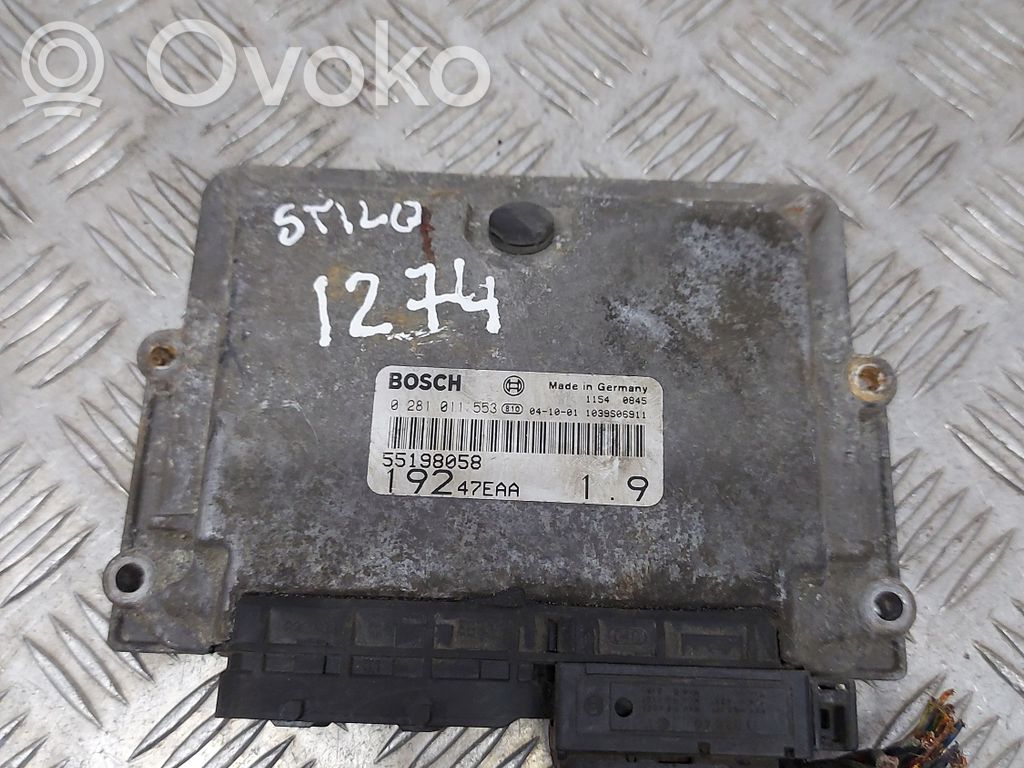 Fiat Stilo Engine control unit/module 