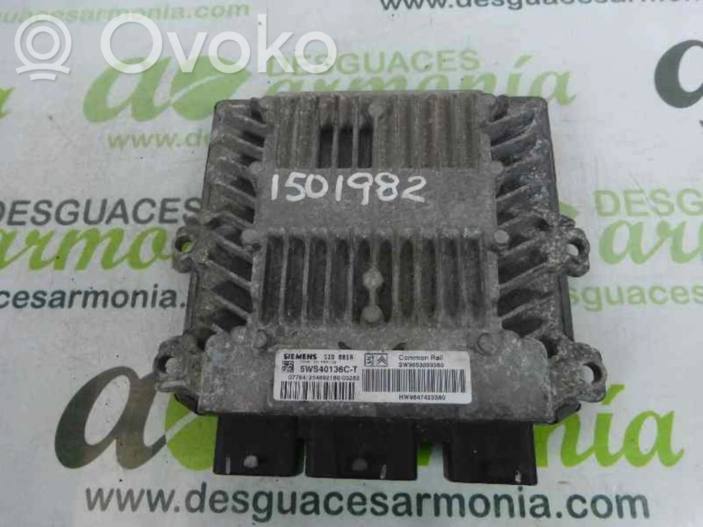 Engine control unit/module   9653059380,9647423380,5WS40136C