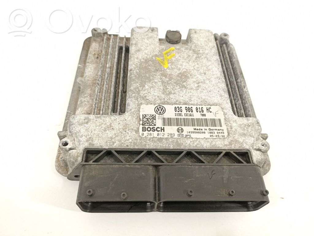 Engine control unit/module   03G906016HC,0281012289