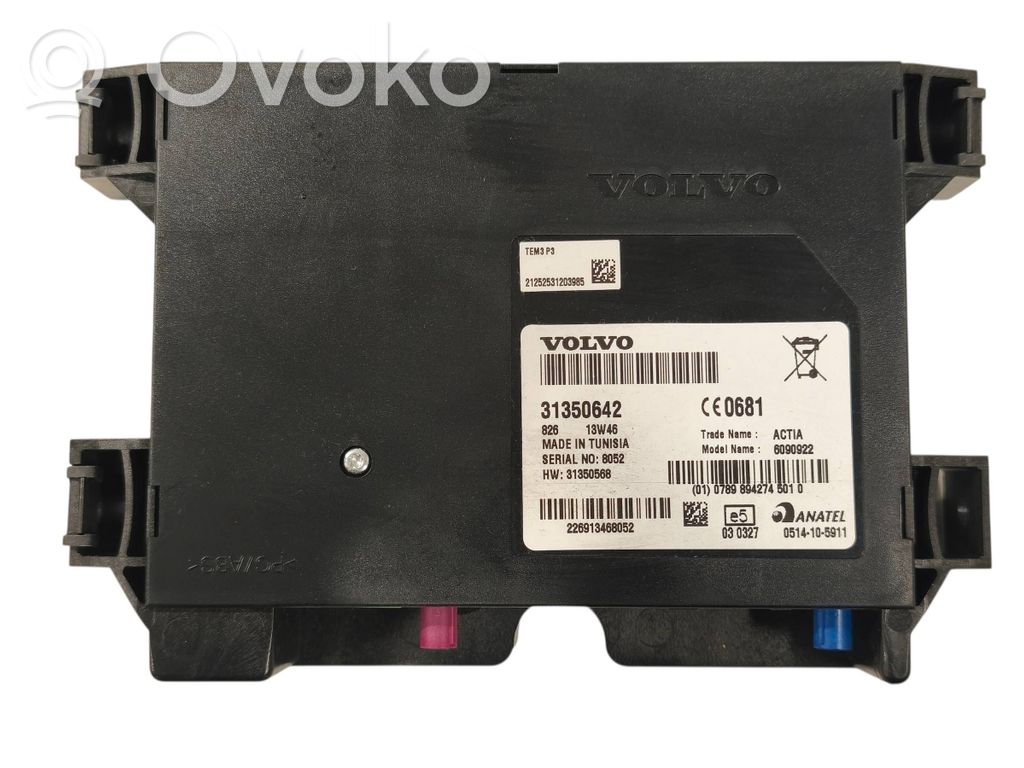 Volvo V40 Phone control unit/module 