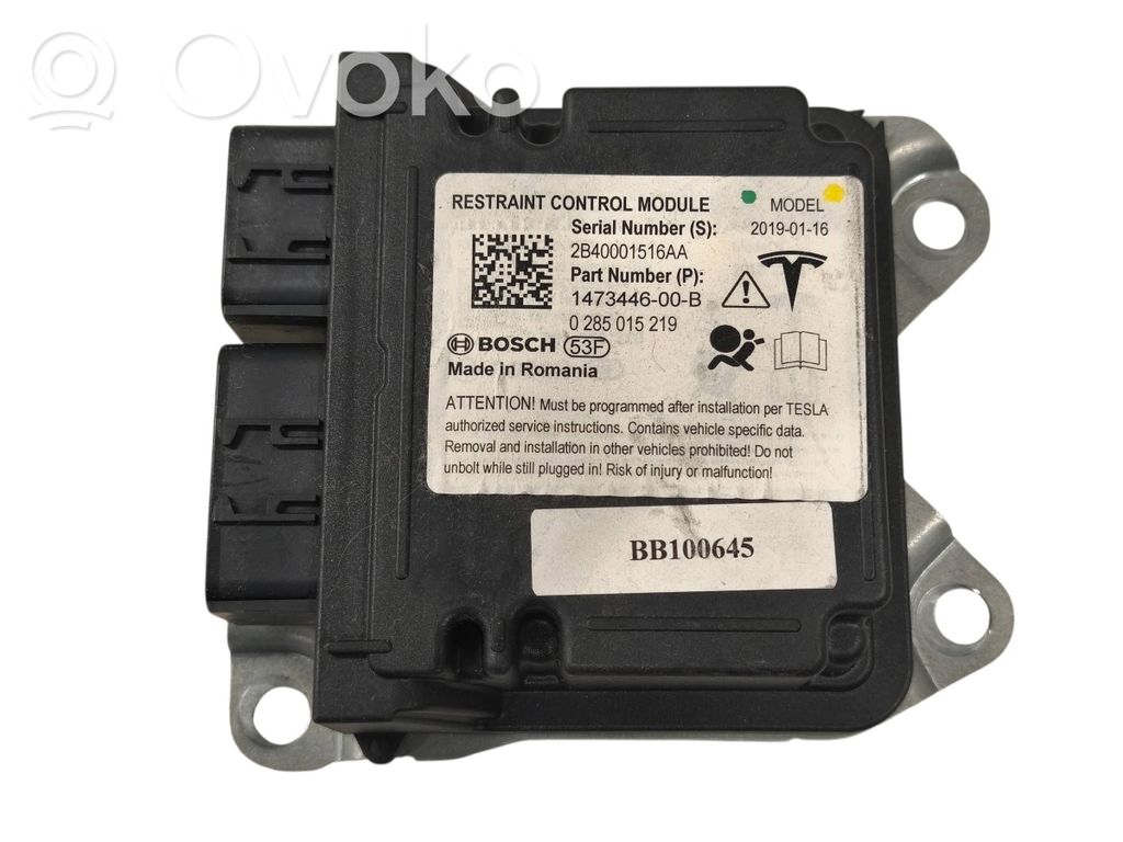 Tesla Model S Other control units/modules 