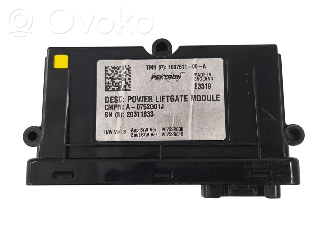 Unité de commande / module de hayon   100751100A,P0752P03B,20311633