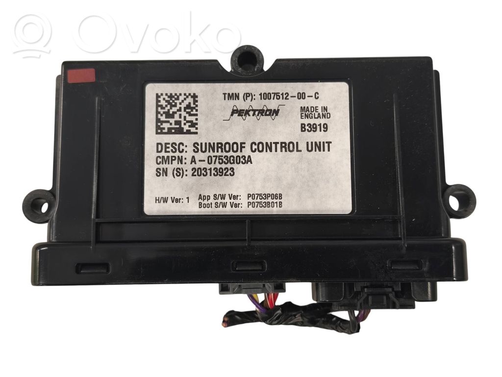 Tesla Model S Unité de commande / module de toit ouvrant 