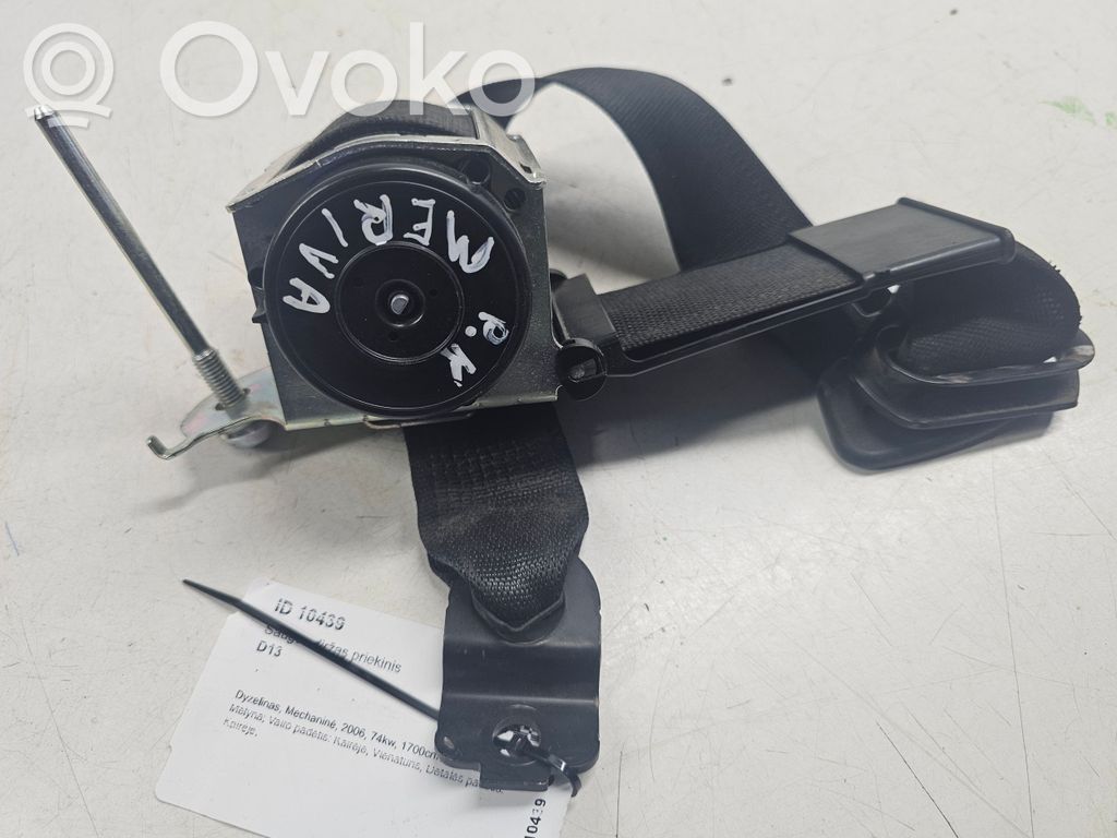 Opel Meriva A Cinturón delantero 