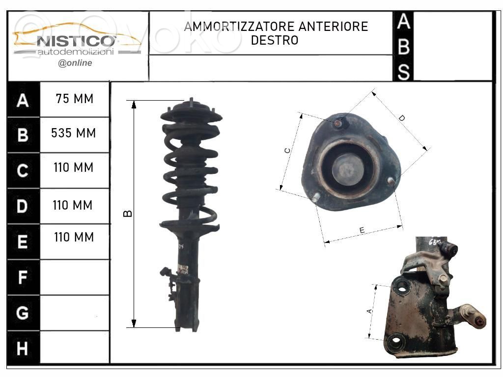 Daihatsu Terios Priekšpusē amortizators ar atsperi 
