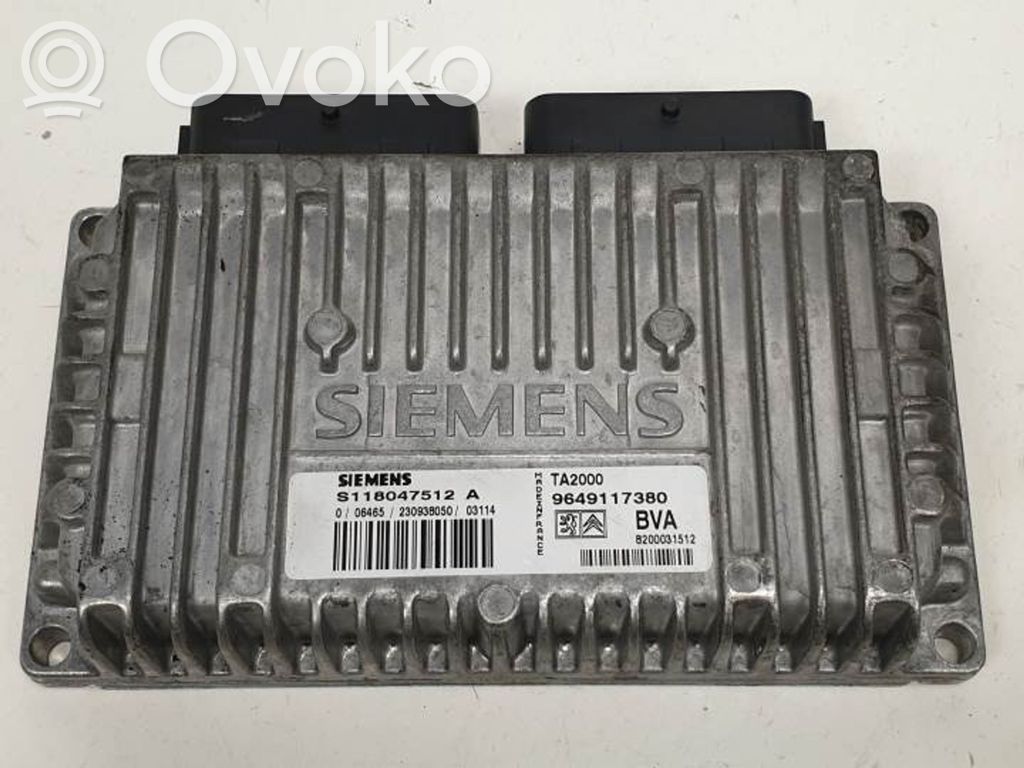 Engine control unit/module   9649117380,S118047512A