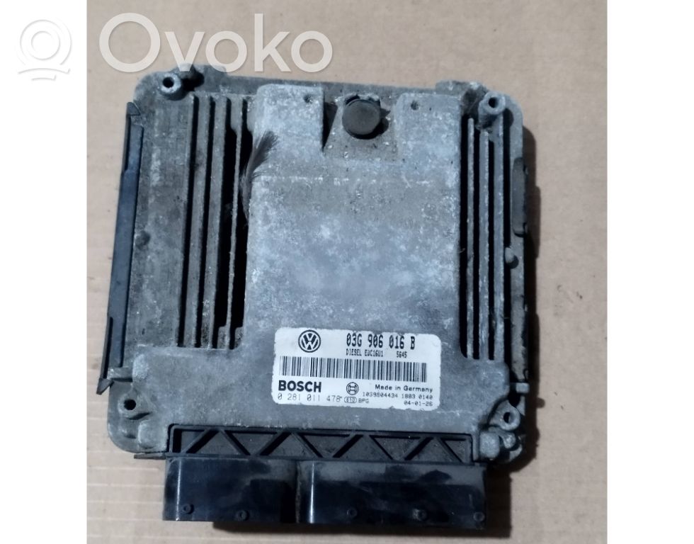 Engine control unit/module   03G906016B,0281011478,1039S04434