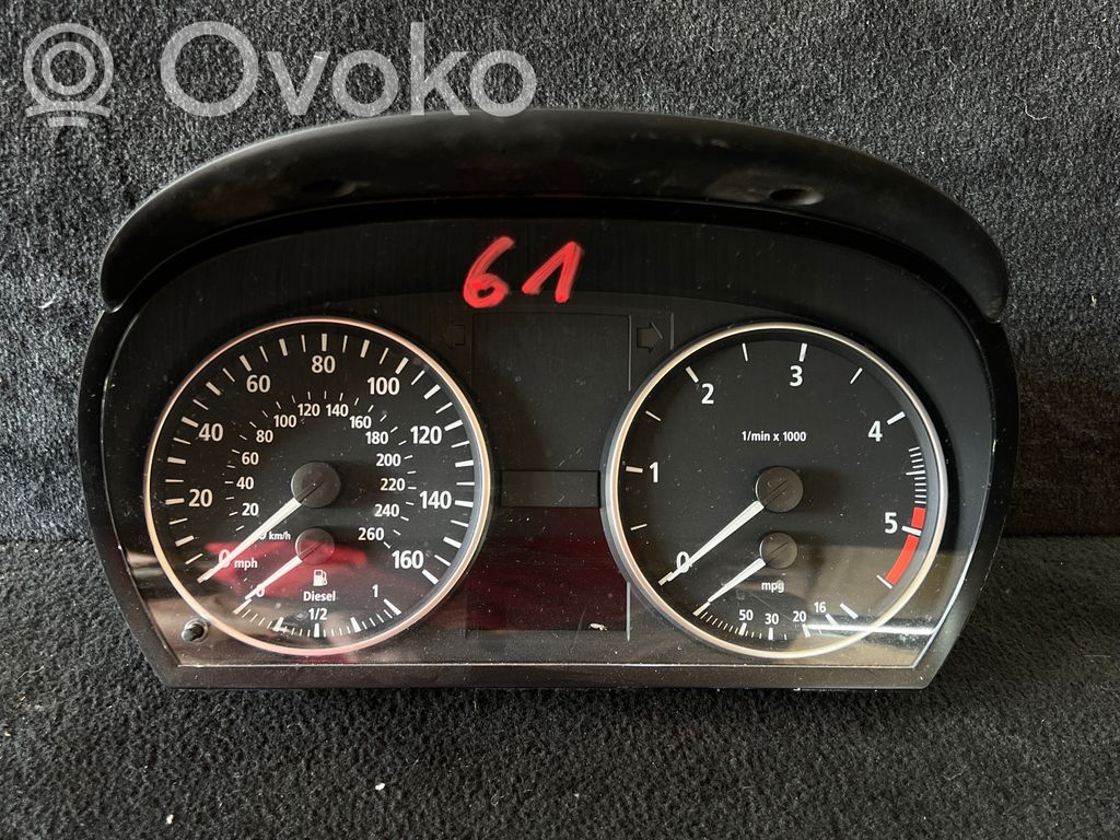 BMW 3 E90 E91 Spidometrs (instrumentu panelī) 