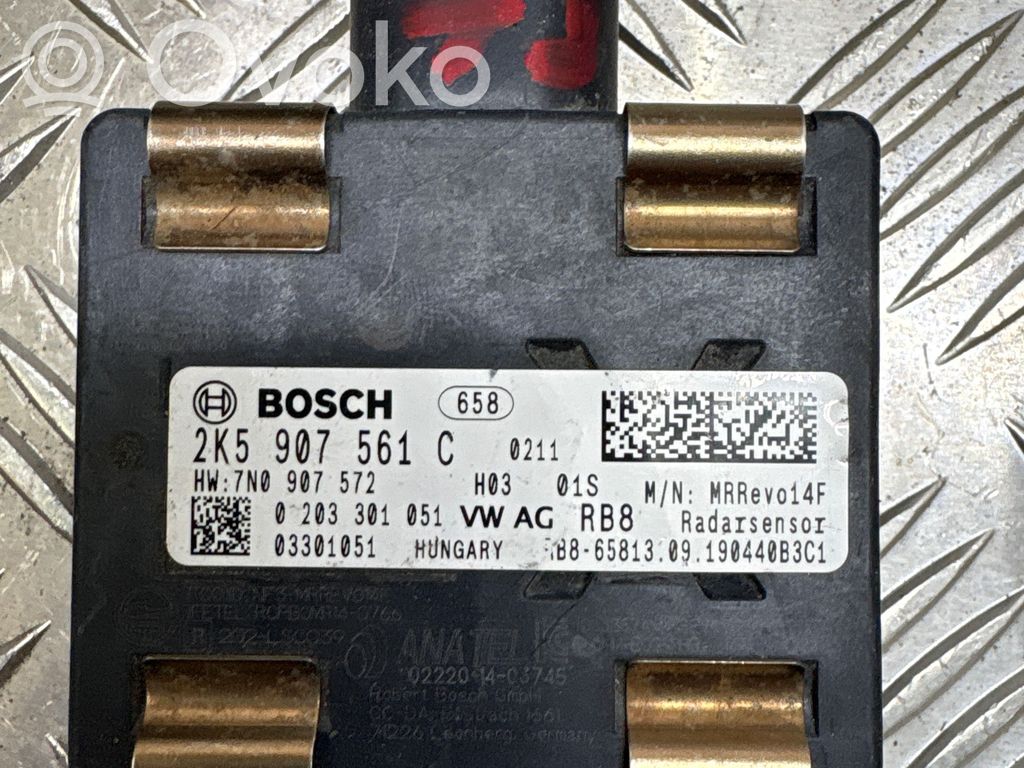 Sensor de radar Distronic   2K5907561C,0203301051,7N0907572