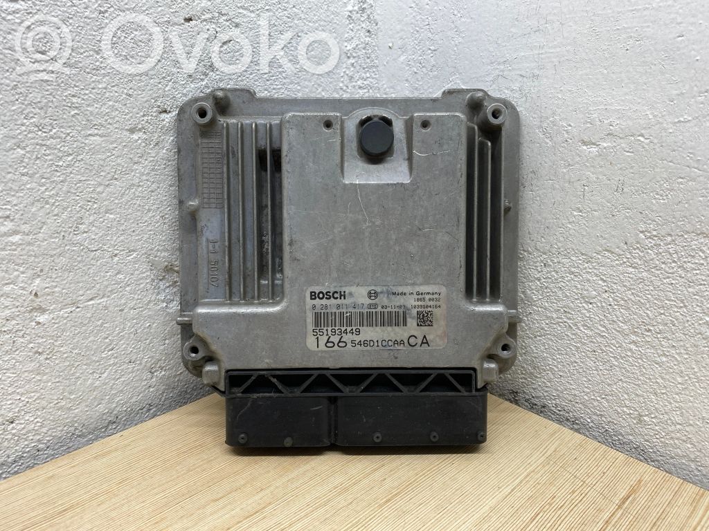Engine control unit/module   0281011417,166546D1CCAACA,55193449,546D1CCAA