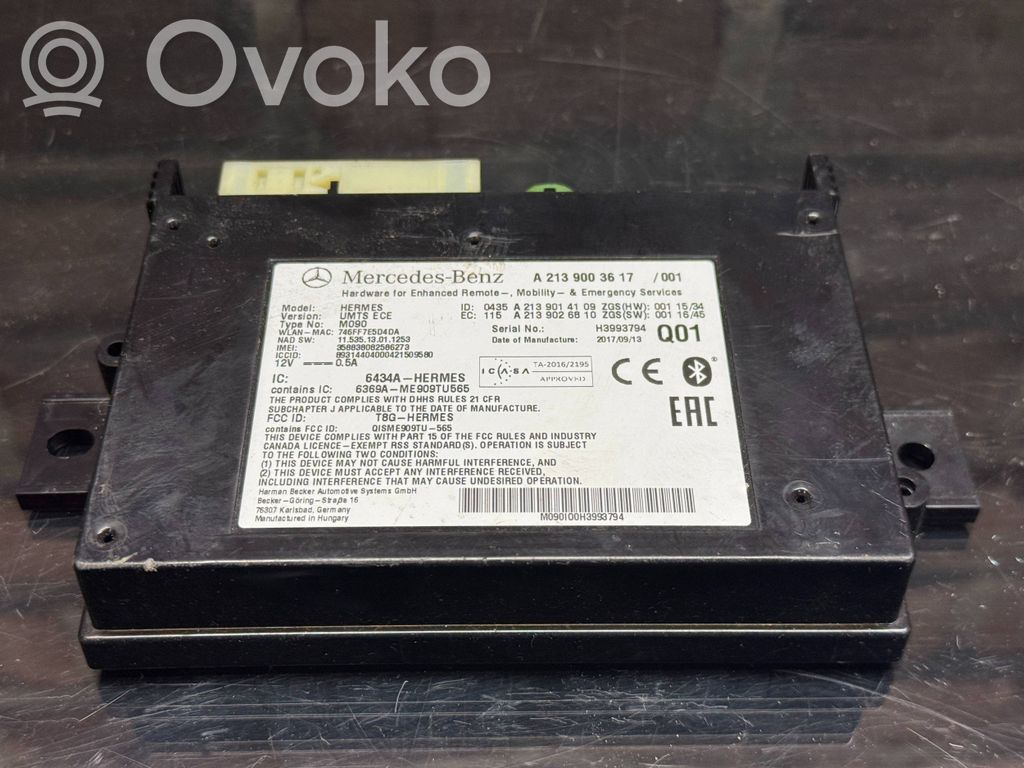 Mercedes-Benz E W213 Bluetooth control unit module 