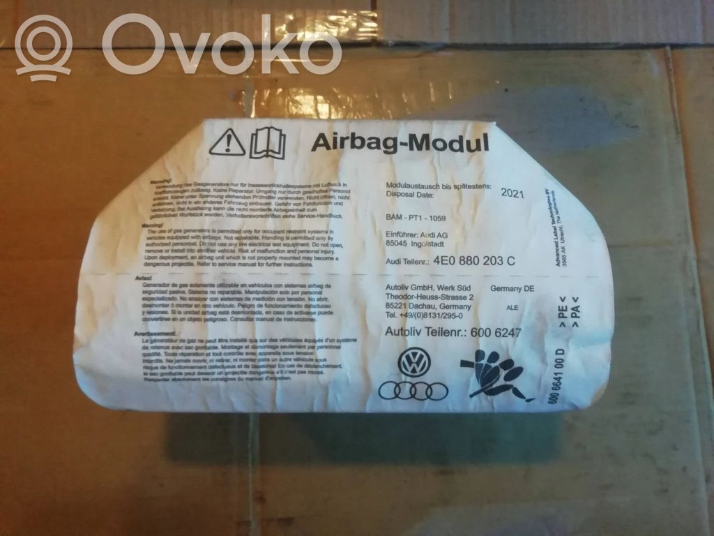Audi A8 S8 D3 4E Matkustajan turvatyyny 