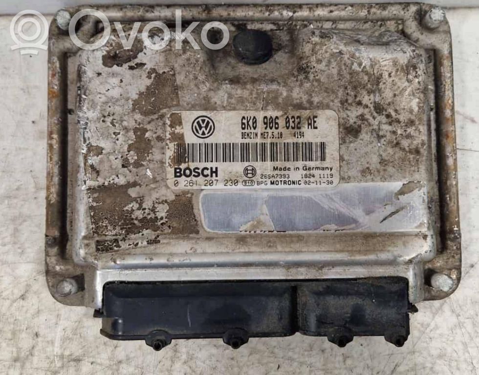 Engine control unit/module   0261207230,6K0906032AE,26SA7393