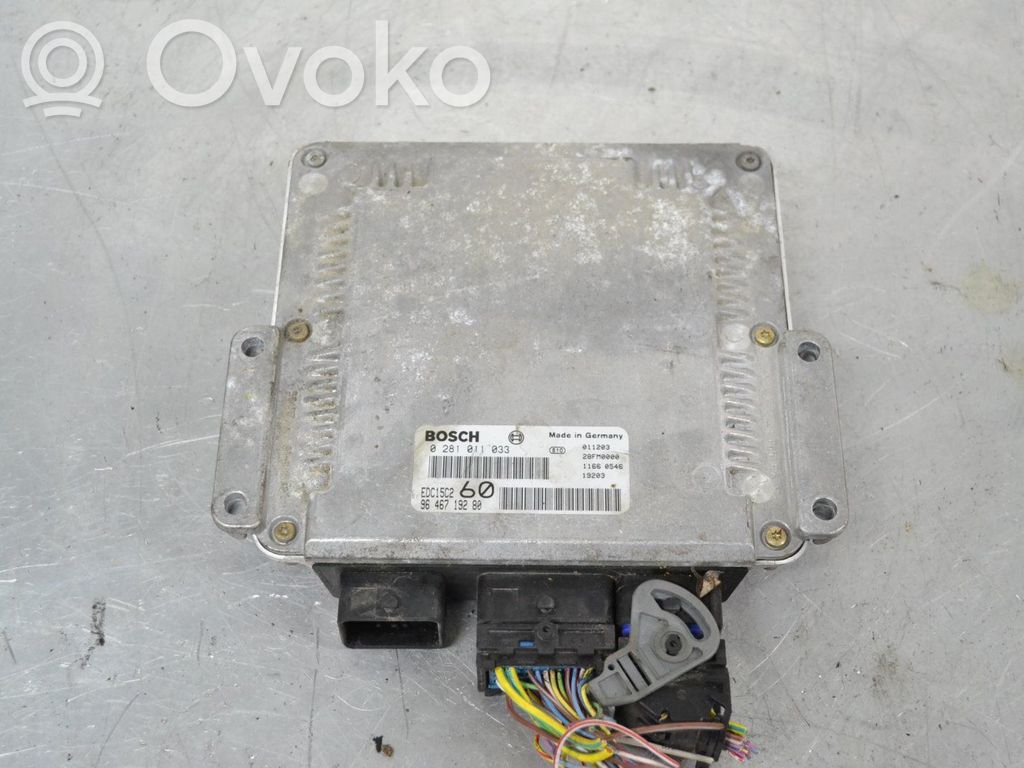 Unidad de control/módulo de la inyección   9646719280,0281001033