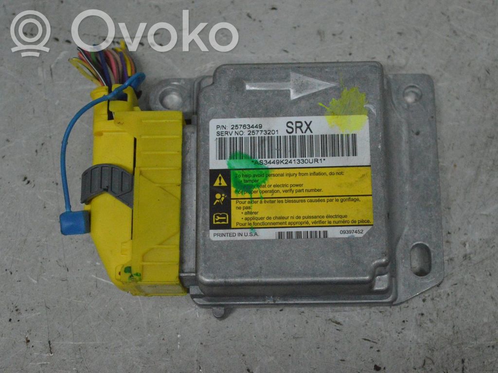 Cadillac SRX Airbag control unit/module 