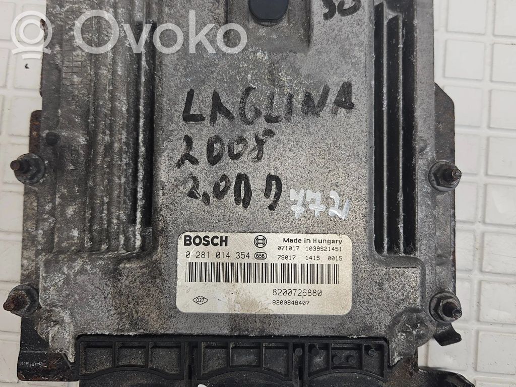 Engine control unit/module   8200848407,8200726880,0281014354