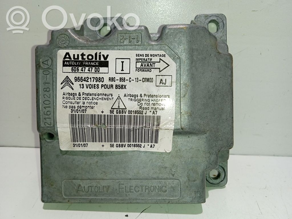 Citroen C4 Grand Picasso Unitate/modul de comandă airbaguri 