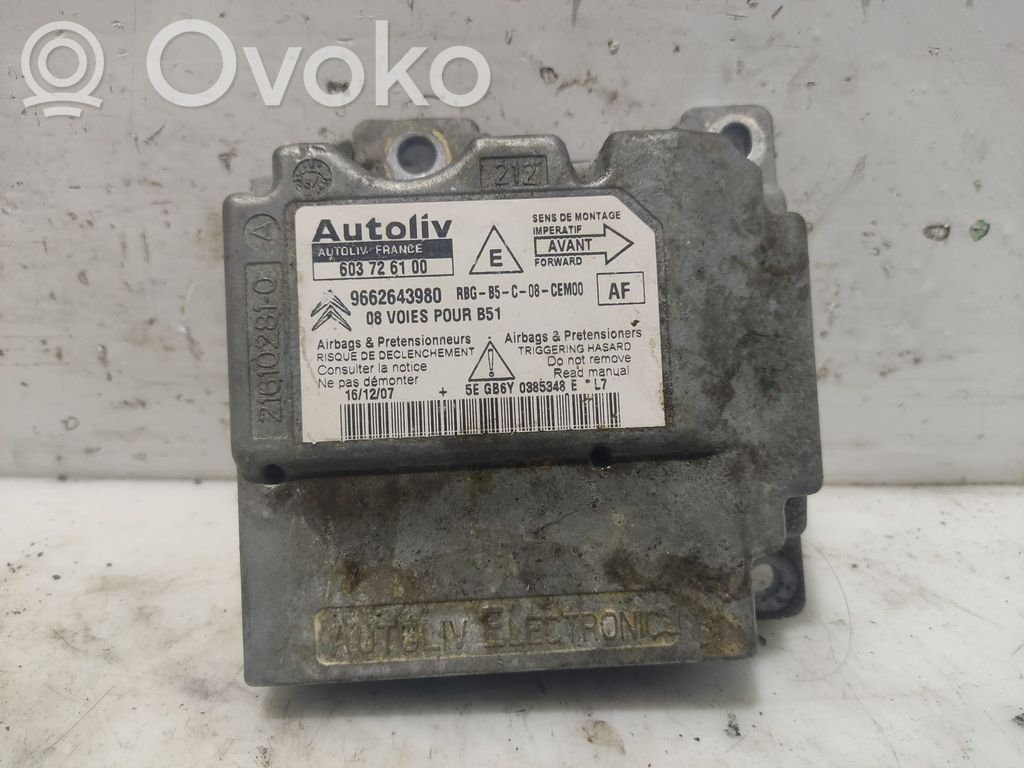 Citroen C4 Grand Picasso Unitate/modul de comandă airbaguri 
