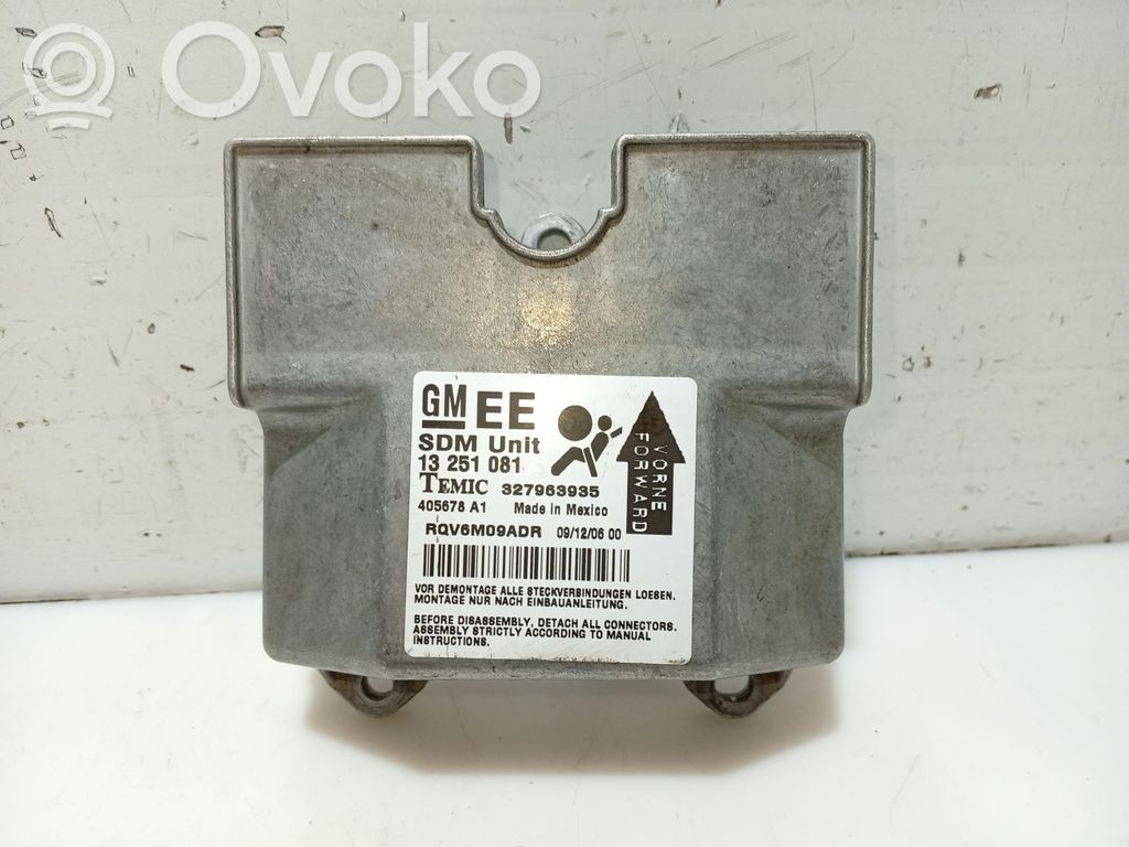 Opel Astra G Module de contrôle airbag