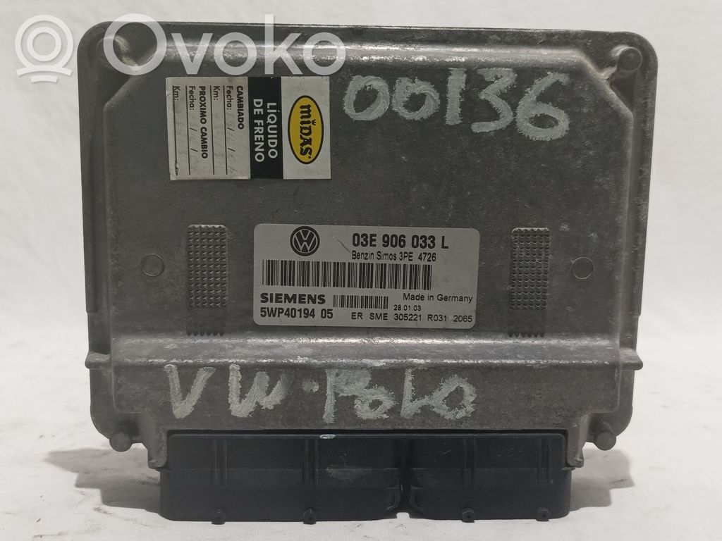 Volkswagen Polo Unitate/modul de control motor 