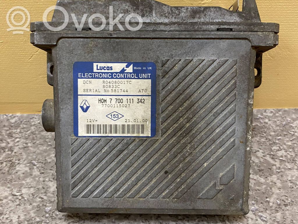 Engine control unit/module   7700111342,R04080017C,7700115027