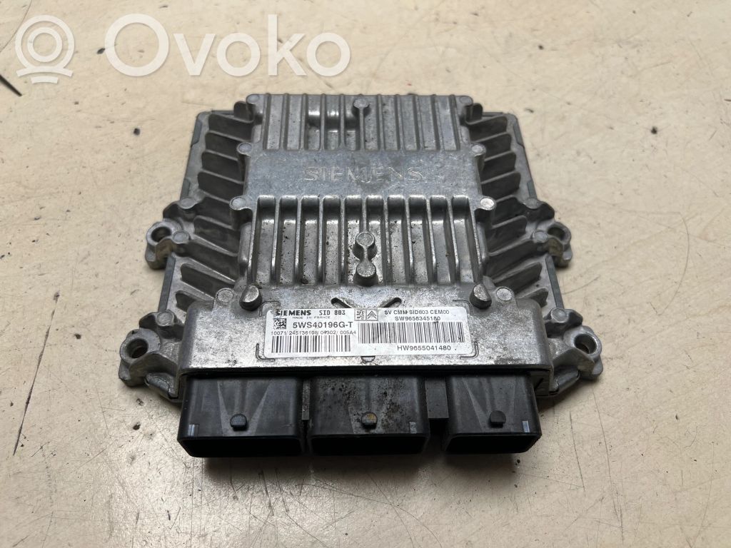 Engine control unit/module   9655041480,5WS40196GT,9658345180