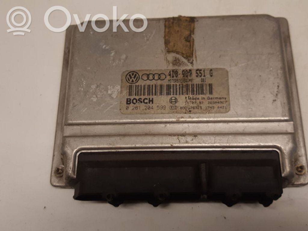Engine control unit/module   4D0907551G,0261204599