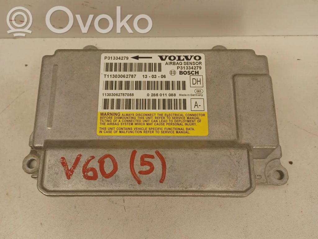 Volvo V60 Airbag control unit/module 