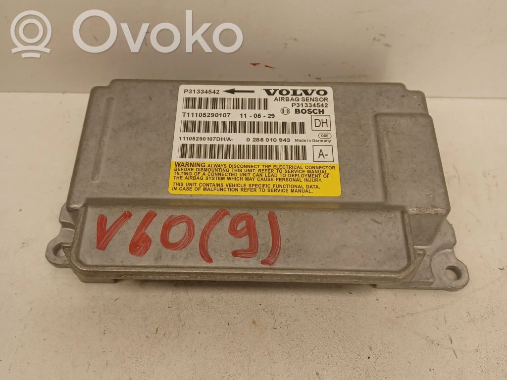 Airbag control unit/module   31334542,P31334542