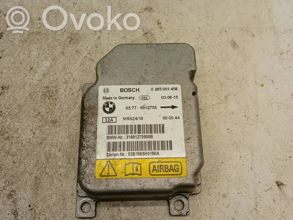 Airbag control unit/module   0285001458,6912755,31691275500B