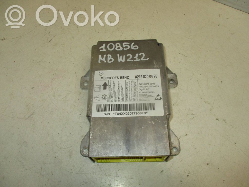 Mercedes-Benz E W212 Airbag control unit/module 