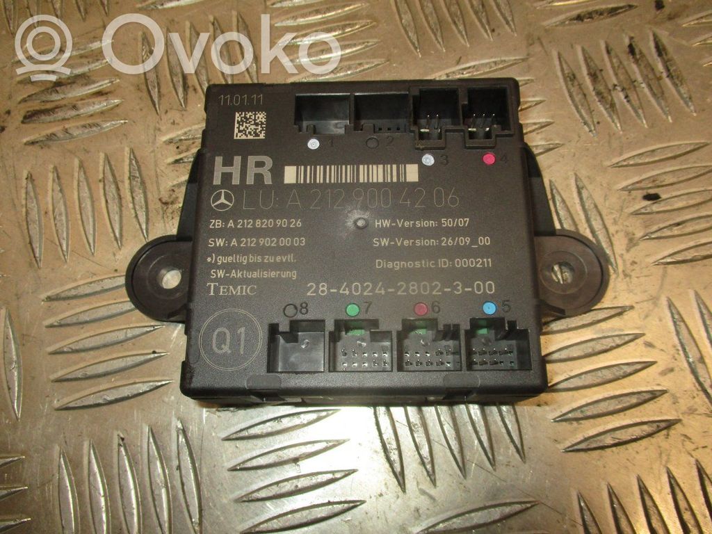 Unité de commande module de porte   A2129004206,A2128209026