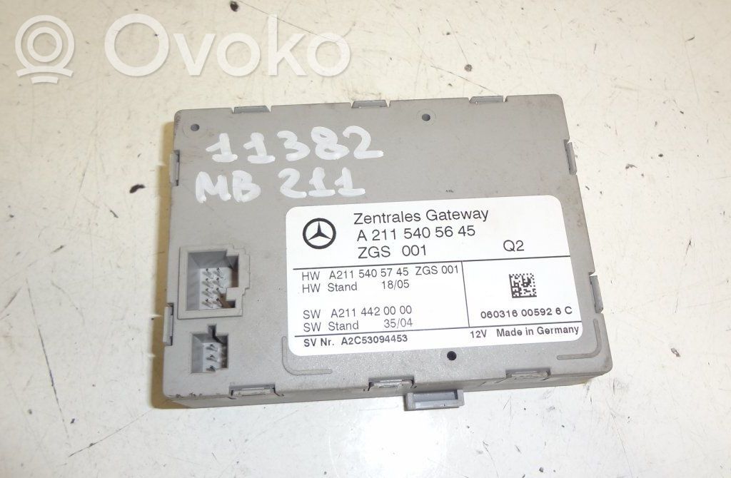 Mercedes-Benz E W211 Module de passerelle 